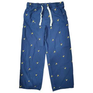 AMERICAN EAGLE Pants DORM Adult Small Blue Embroidered All Over Print Loungewear